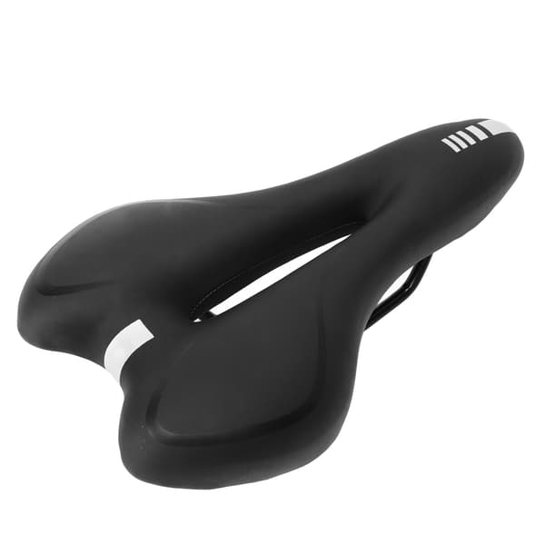 Sort Hul Åndbar Ergonomisk Cykelsadel Stødabsorberende Svampepolstring Cykling
