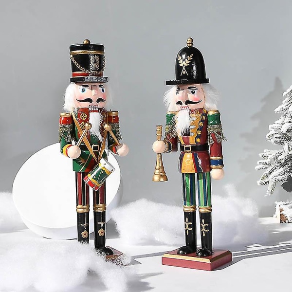 30 cm Nötknäppare Puppet Tenn Soldat Trä Valnöt Man liten prydnad A