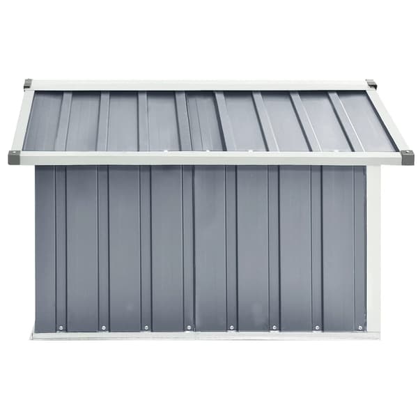 【BQ】vidaXL Robotgressklippergarasje 92x97x63 cm galvanisert stål grå Grey grå