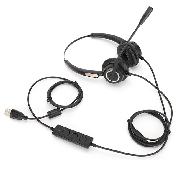 510D USB Computer Headset Justerbart Komfortabelt Telefonoperatør Headset Kommunikation