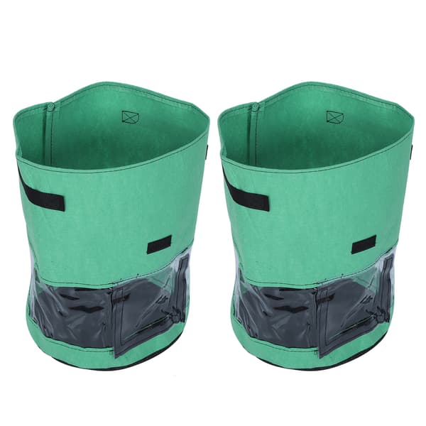 2-pack 10 Gallon Potatisodlingssäck Andningsbart Nonwoven-tyg för Inomhus- och Utomhusplantering
