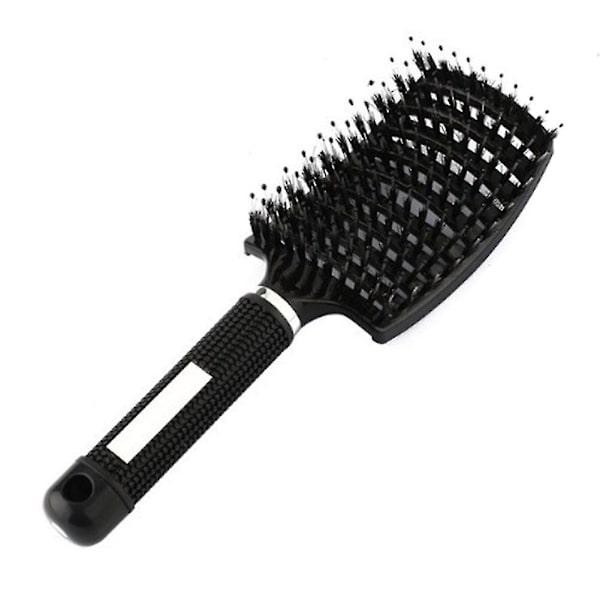 Trasslig nylon Trasslig hårborste dam hårmassageborste för hårbotten 2st Svart 2pcs Black