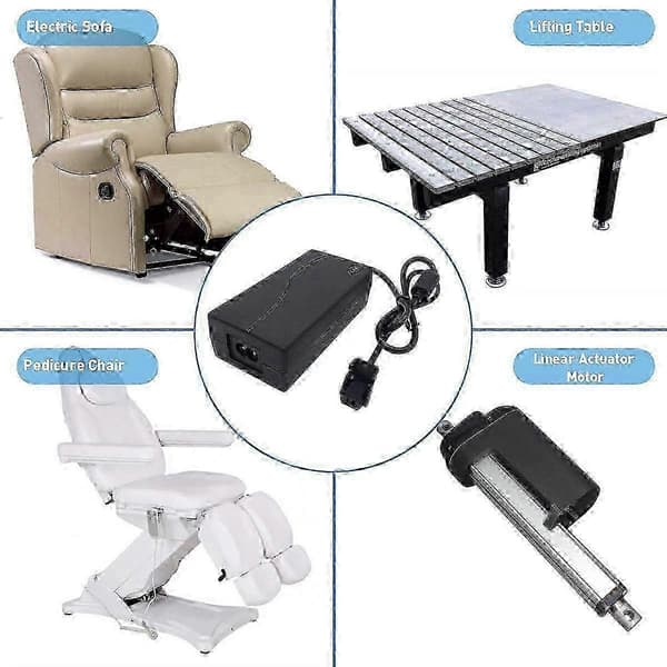 【BQ】29V 2A Strømadapteroplader til Elektrisk Lænestol & Massagestol - Sort Transformer til Sofa & Møbler