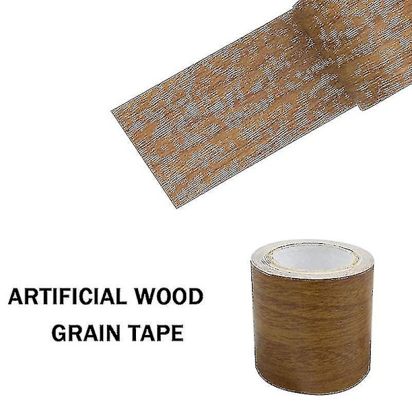 Woodgrain Reparation Tejp Patch Trä Textured Furniture Självhäftande tejp Stark klibbighet