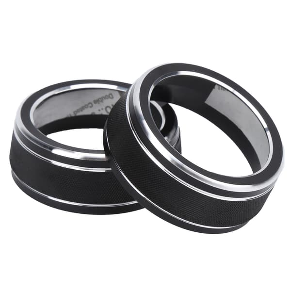 2 STK. Luftkonditioneringsknapkapper aluminiumslegering sort erstatning til Wildlander-2020
