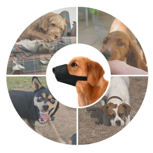 Justerbart cover för sällskapsdjur Antibitande Tugga skällande Masker Andningsbart hundmunkorg Tillbehör för sällskapsdjursbarriär A 23x6cm