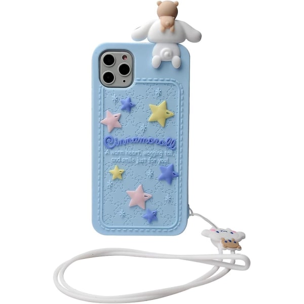 Liangnv Cartoon Case För Iphone 11 Pro 5.8" 2019, 3d söt mjuk silikongummi skyddande gel bakstycke, kawaii animerat stilfullt läge för barnflicka