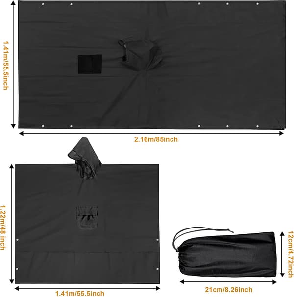 【BQ】Regnponcho Herre & Dame Vandtæt, 3 i 1 Poncho