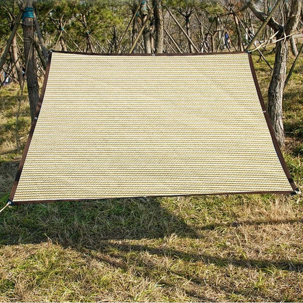 Verkko kasvihuoneet Tuulenpitävä verkko silmukoilla, 12 Pins Shade Sail, beige, 3X5m