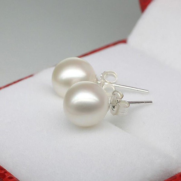 Öronring Vit Vackra Kvinnor Mode Faux Pearl Ear Stud För Bröllop