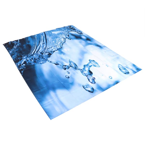 Vattentätt Duschdraperi Set med Ringar Badrumstillbehör 150x180cm