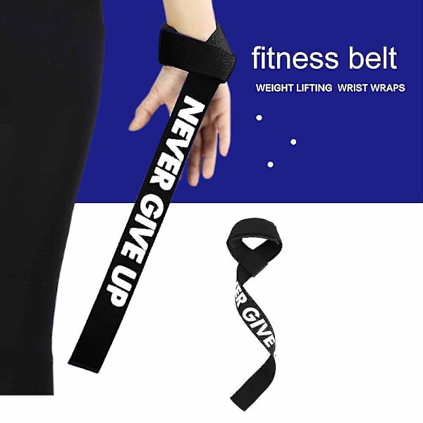Viktlyftsremmar Lyftremmar med neopren vadderat handledsstöd Black