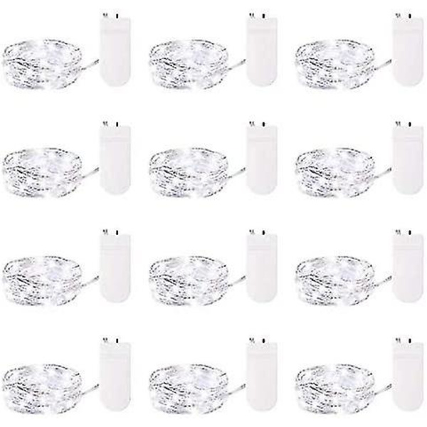 12-pack LED Fairy Lights Batteridrivna String Lights Vattentät 7 F