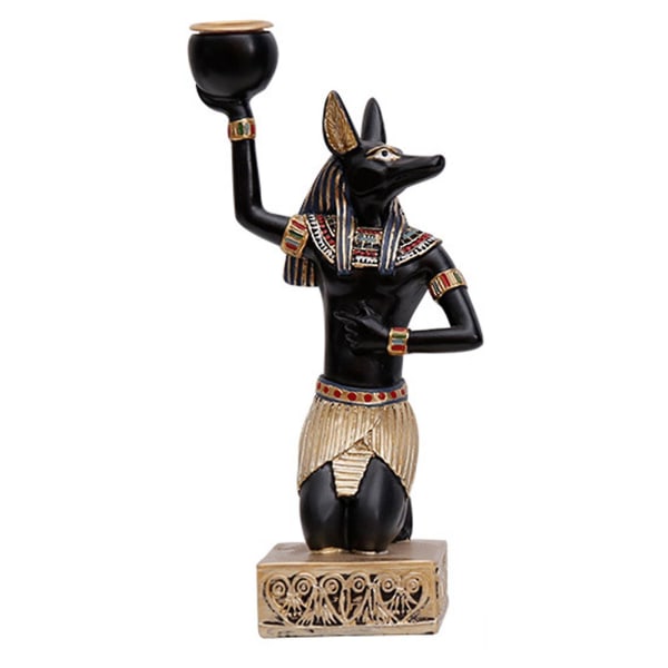 Lysestage Til Wick Candle Egyptisk Farao Lysestage Resin Statue Housewarming Gaver A