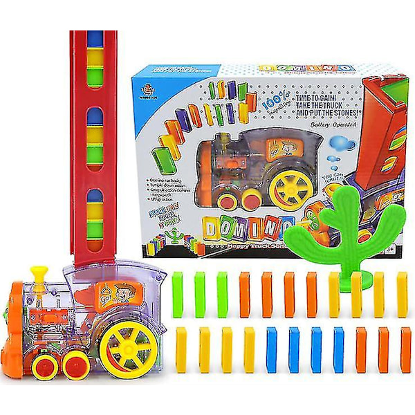 Puslespill Domino Bil Barn Tog Lekesett Domino Byggeklosssett