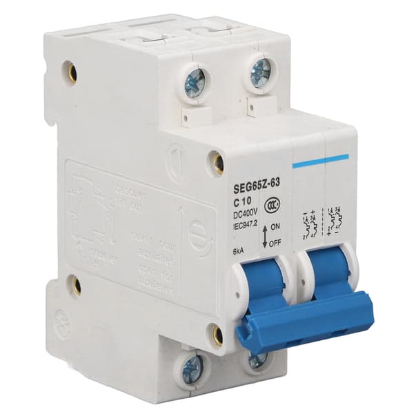 DC Miniature Circuit Breaker 2P 6KA 400V Luftkontakt Solcelle PV System Panel Grid C10 10A
