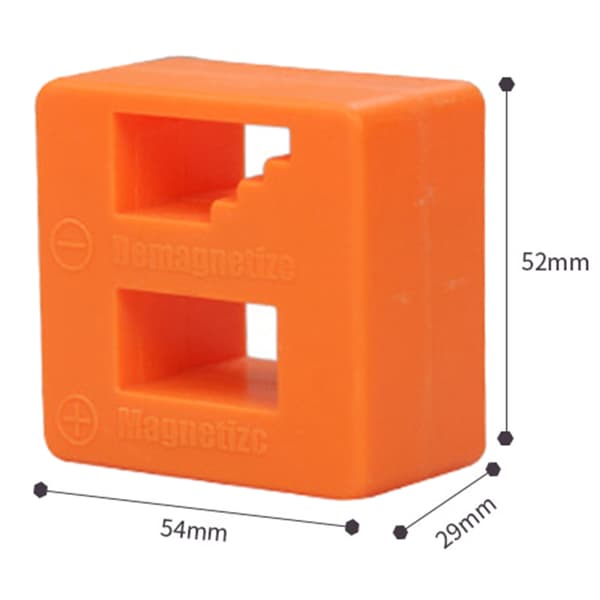 Magnetiserings- og afmagnetiseringsværktøj 2 i 1 til skruetrækkerbits metaldele orange