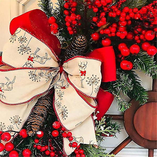 Christmas Bow Decoration Seppele Door Riipus Garland Bow Garland Garden Kodinkoristeet 40*40