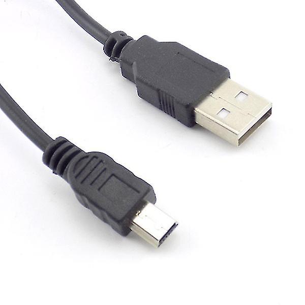 Mini USB 2.0 A hane till mini 5 stift hane B-kontakt Dataladdningskabel Sladdadapter Förlängningsladdning Dc 5v Linjeledningar