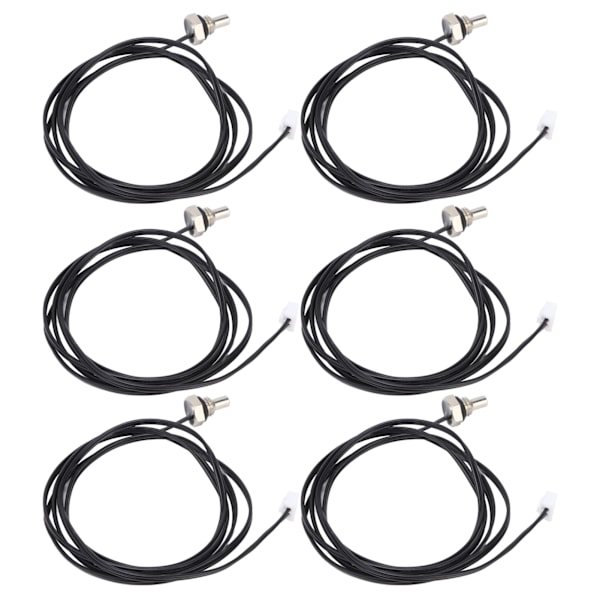 10 stk. Termistor Sensor NTC Temperatur Probe Hex Hoved 1 Meter Kabel Længde M8 Gevind 10K