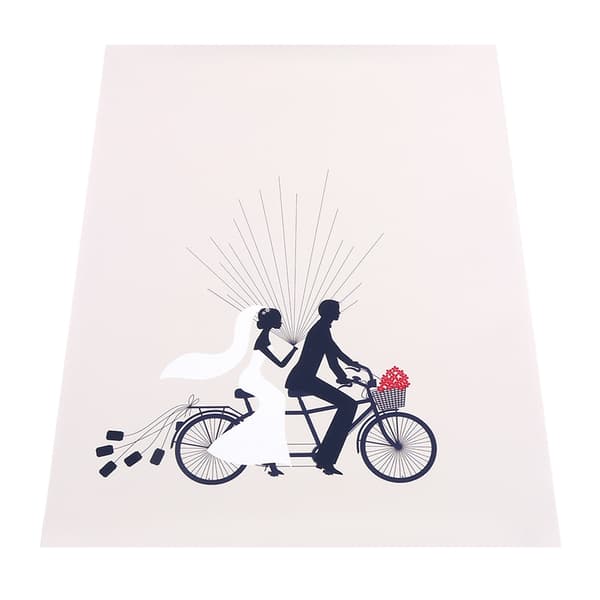 Fingeravtrycksmålning Brudgum Cykelmönster DIY Bröllopskonst
