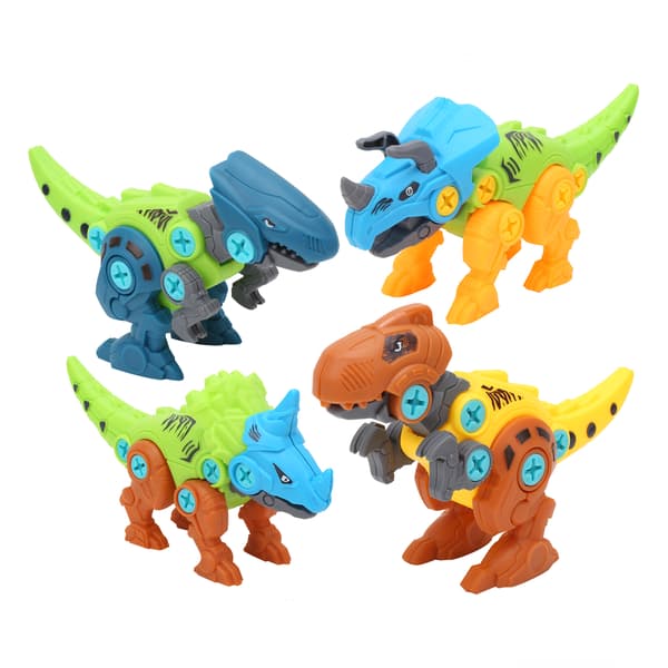 DIY Dinosaurie Byggleksaksset 4 Stilar Skruv Mutter Kombination Modell