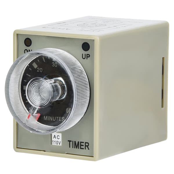 AH3-3 Timerrelä Elektronisk Typ Justerbar Släppfördröjning Timerrelä 8 Stift 60Min (110V)