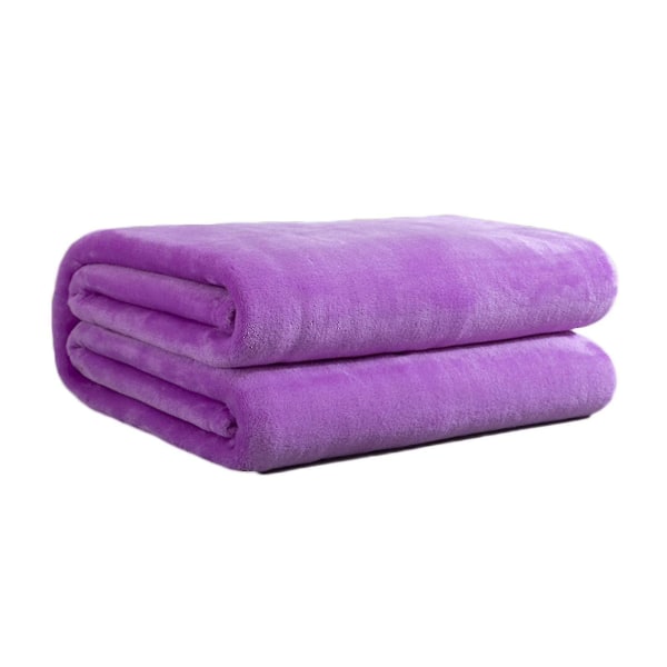 Täckefilt Mikrofiberflanell Mjuka filtar för bäddsoffor till soffa Ultravarma för alla årstider Gratis frakt Xinda Purple 100*180CM