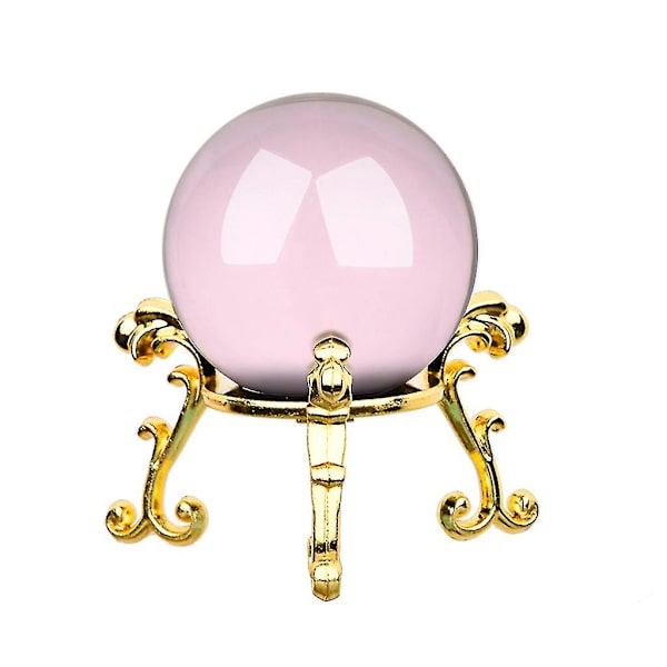 40 mm:n kristallipallo kultaisella kukkatelineellä kodinsisustusyhdistelmällä Pink