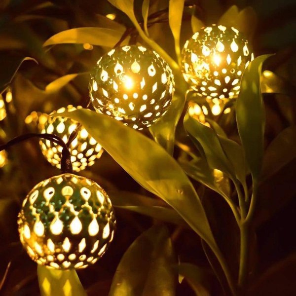 10ft 20 Led Marockansk Globe Led Fairy String Lights För Jul (varm vit) Warm White