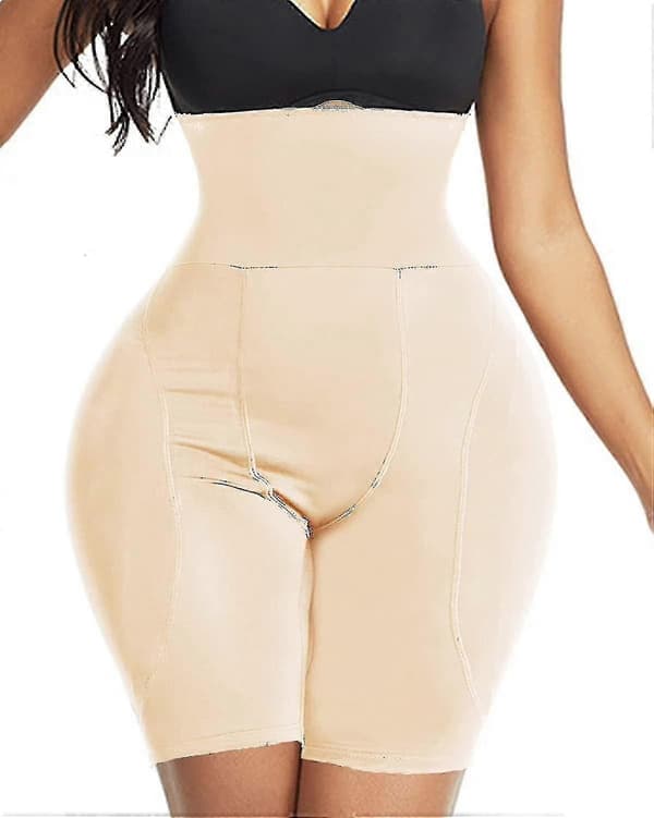 【BQ】Höftkuddar för Kvinnor Shapewear Höftförstärkare Formande Underkläder Vadderade Rumppads Höftdoppskuddar - Perfekt Beige Beige Small