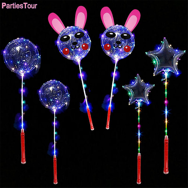 1 Takm Glow Paskalya Balon Kolu Ile Led Balon Led K Up Balon Parlayan Paskalya Tavan Balon Oyuncak Paskalya Parti Dekorasyon F