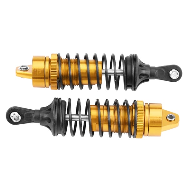 2 stk. 100 mm RC frontstøddæmper til Traxxas Slash 4x4 1/10 bil gul