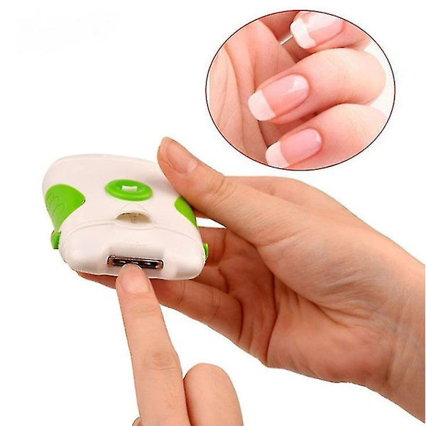 Bärbar elektrisk nageltrimmer nagelklippare med ledljus