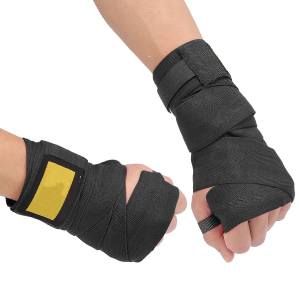 Bokse Håndbind Elastisk Bomuldsbandage til Muay Thai Mænd Kvinder Sort