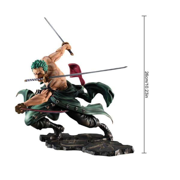 【BQ】One Piece Roronoa Zoro Actionfigur, Samlarmodell Leksakspresent