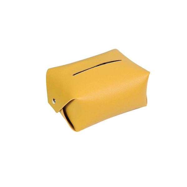 Bilbærende toilet Hjem Badeværelse Desktop Pumping Tissue Box Pvc Læder Stue Kreativ Sød Kreativ Enkelhed Engros 2004 Small-Yellow