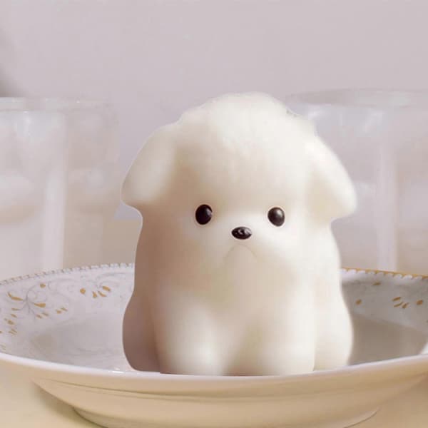 【BQ】Fødevaregodkendte forme Tegneserie Dessertforme Søde Geléforme Mælkepudding Silikoneforme til at lave søde og unikke desserter EOM Puppy Milk