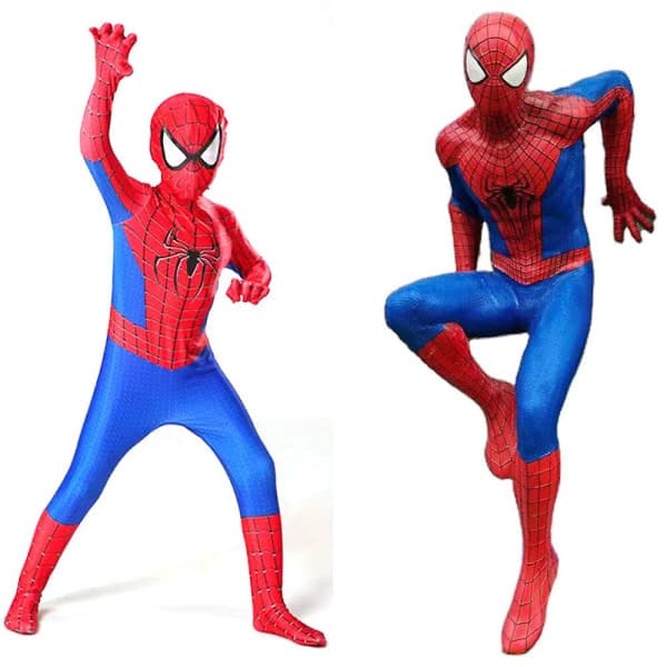 【BQ】Spider-Man Cosplay Kostym för Barn 3-12 Å 7-9 Years