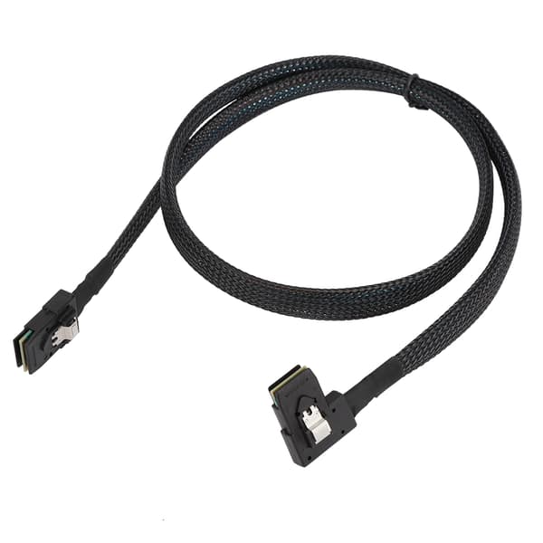 MINI SAS 36P 0,8 Meter Formsprutad SFF-8087 Rätvinklig Vinkel till SFF-8087 Hårddiskkabel