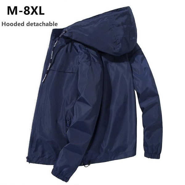 Jakke Herre Størrelse 6xl 7xl 8xl Forår Efterår Tynd Windbreaker Herre Hooded Bomber