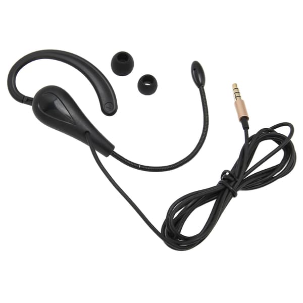 Single Sided Ear Hook Headset with Microphone for Customer Service on Laptop and Mobile Phones