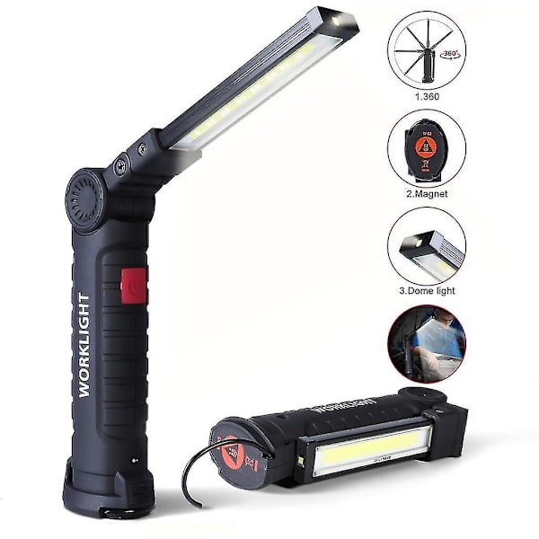 Led Workshop lampun työvalo (iso) Taskulamppujen tarkastusvalot Ladattava Sopii autoon large