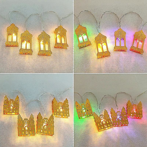 Ramadan Eid String Light Varm Hvid Atmosfære Eid Lanterne Lys Muslim Lamp Decor Hjem Fest Gave ZYCY04