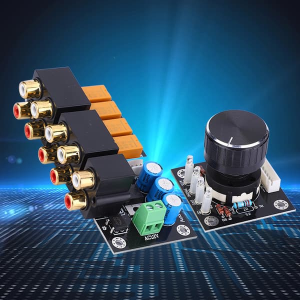 Audio Signal Valg Board 4 Vejs Audio Input Switching Input Board Vælger AC12~15V