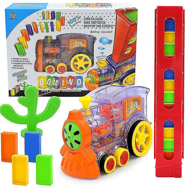 Puslespill Domino Bil Barn Tog Lekesett Domino Byggeklosssett