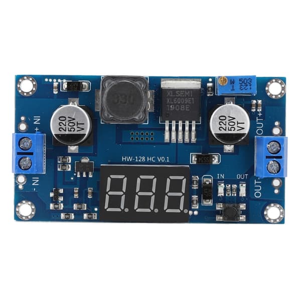 DC 4.5V 32V til 5-55V Justerbar Boost Converter Modul Med Voltmeter Display