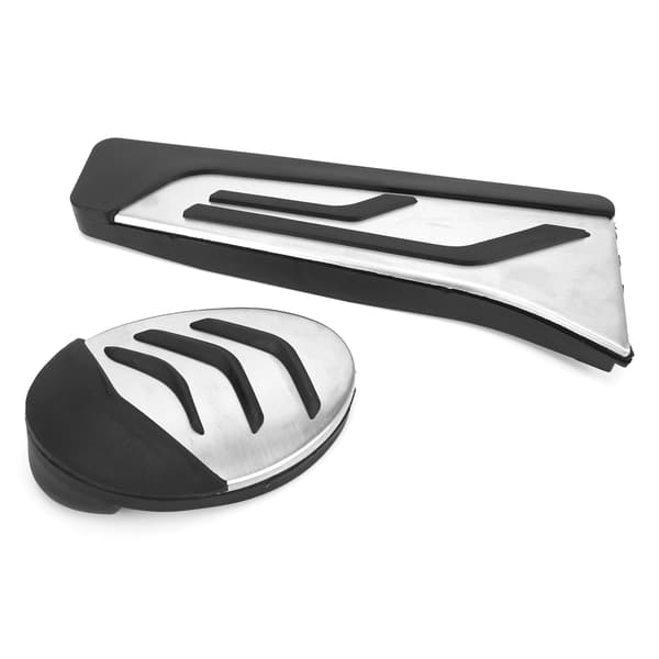 2PCS acceleratorbromspedal Rostfritt stålbyte för 2-serie MPV F45 / F46 2015-2021 vänsterstyrd