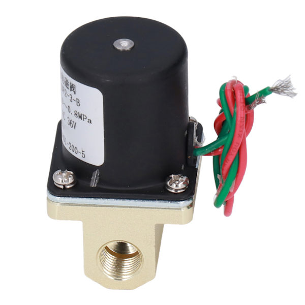Magnetventil Messing Præcisionsstøbemateriale Split Design 2 Positioner 2 Vejs Gevind Gate Switch til Gas Væske AC 36V