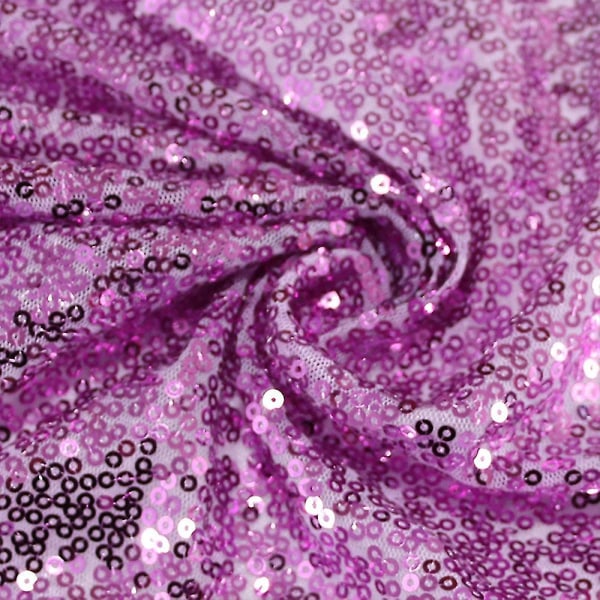 120 cm rund paljett glitter bordsduk Bröllopsfest bordsdekoration Purple